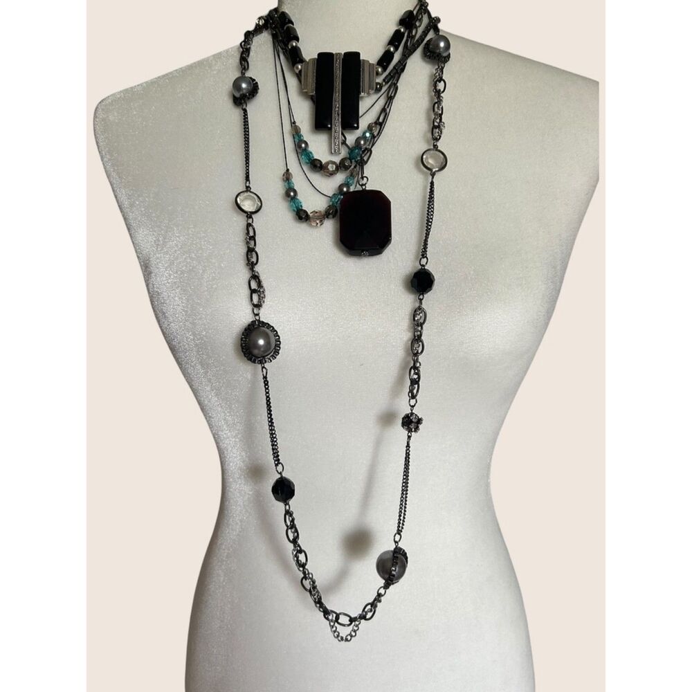 🖤 VTG WHIMSIGOTH ART DECO REVIVAL CHUNKY GOTHIC PUNK GEOMETRIC STACK BUNDLE LOT